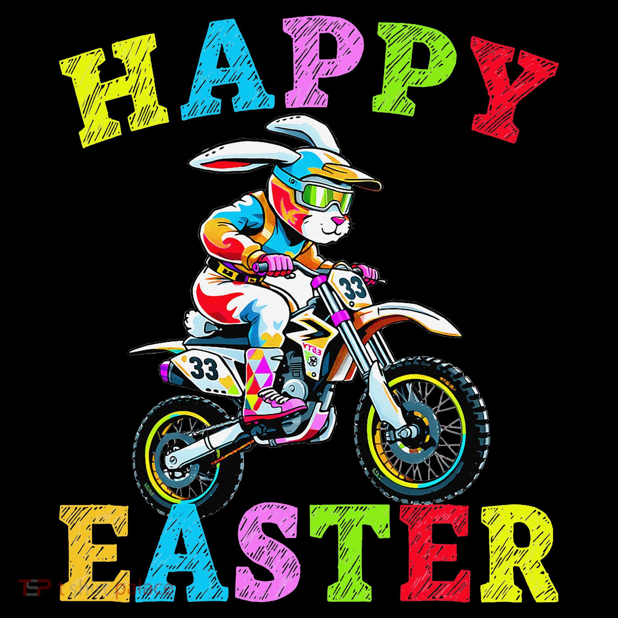 Cool Easter Bunny Motorcycle Happy Easter Day Bike Rider Women's Hoodie