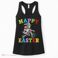 Cool Easter Bunny Motorcycle Happy Easter Day Bike Rider Women's Tank Top thumb 0