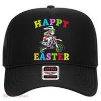 Cool Easter Bunny Motorcycle Happy Easter Day Bike Rider Hat thumb 0