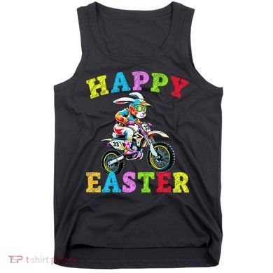 Cool Easter Bunny Motorcycle Happy Easter Day Bike Rider Tank Top