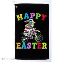 Cool Easter Bunny Motorcycle Happy Easter Day Bike Rider Golf Towel thumb 0