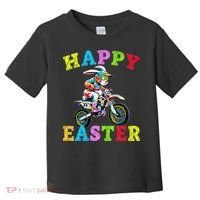 Cool Easter Bunny Motorcycle Happy Easter Day Bike Rider Toddler T-Shirt thumb 0