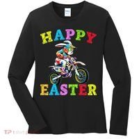 Cool Easter Bunny Motorcycle Happy Easter Day Bike Rider Women's Long Sleeve Shirt thumb 0