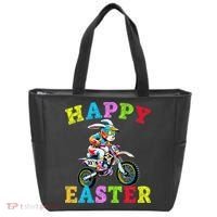 Cool Easter Bunny Motorcycle Happy Easter Day Bike Rider Tote Bag thumb 0