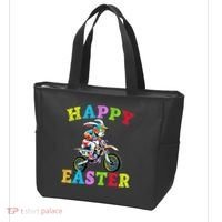 Cool Easter Bunny Motorcycle Happy Easter Day Bike Rider Tote Bag thumb 3
