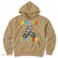 Cool Easter Bunny Motorcycle Happy Easter Day Bike Rider Hoodie thumb 0