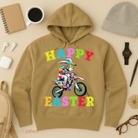 Cool Easter Bunny Motorcycle Happy Easter Day Bike Rider Hoodie thumb 3