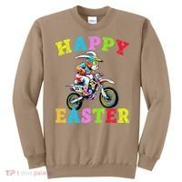 Cool Easter Bunny Motorcycle Happy Easter Day Bike Rider Sweatshirt thumb 0