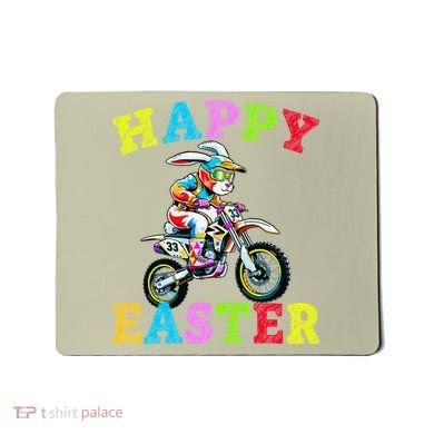 Cool Easter Bunny Motorcycle Happy Easter Day Bike Rider Mousepad