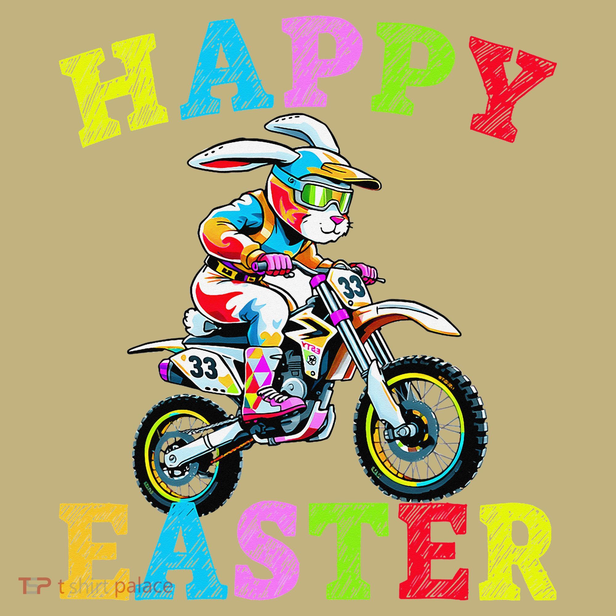 Cool Easter Bunny Motorcycle Happy Easter Day Bike Rider Mousepad