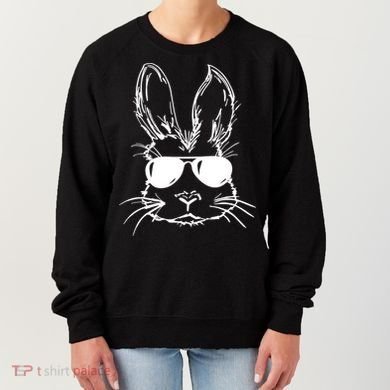 Cool Easter Bunny Sunglass Women's Sweatshirt
