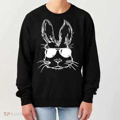 Cool Easter Bunny Sunglass Women's Sweatshirt