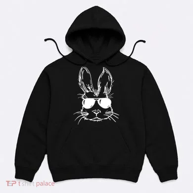 Cool Easter Bunny Sunglass Hoodie