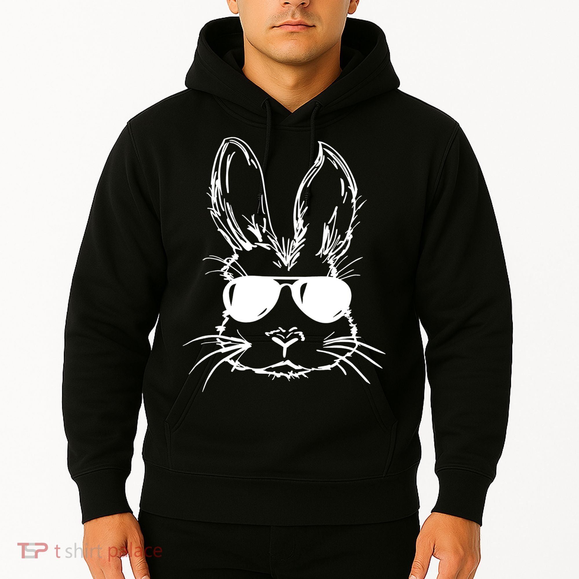Cool Easter Bunny Sunglass Hoodie