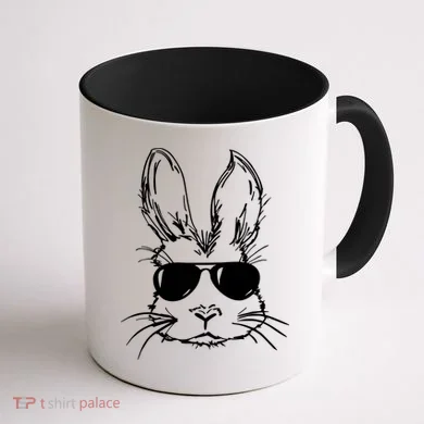 Cool Easter Bunny Sunglass Coffee Mug back