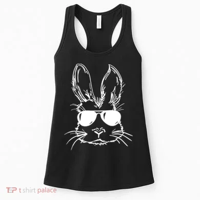 Cool Easter Bunny Sunglass Women's Tank Top