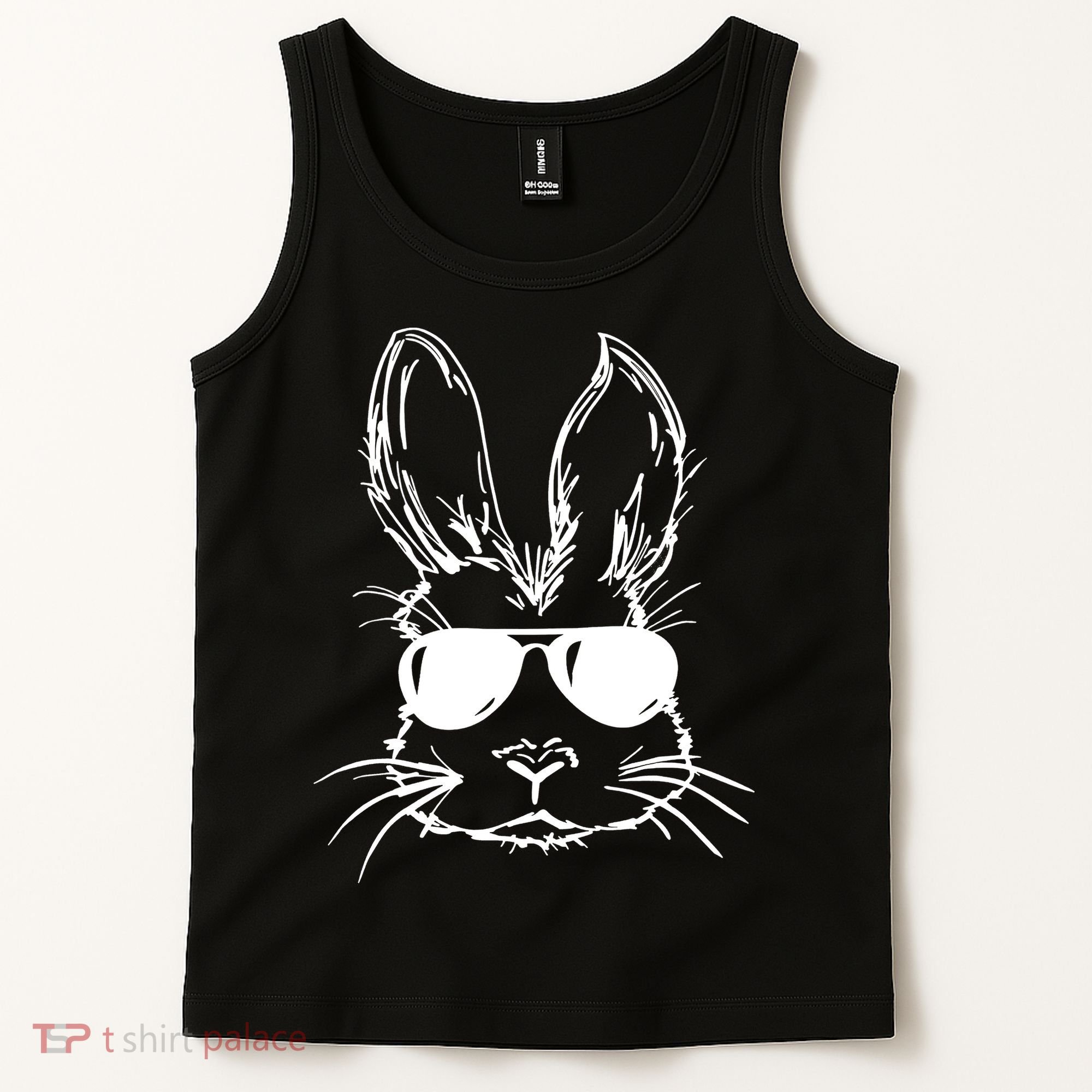 Cool Easter Bunny Sunglass Tank Top