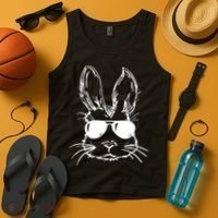 Cool Easter Bunny Sunglass Tank Top thumb 4