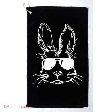 Cool Easter Bunny Sunglass Golf Towel