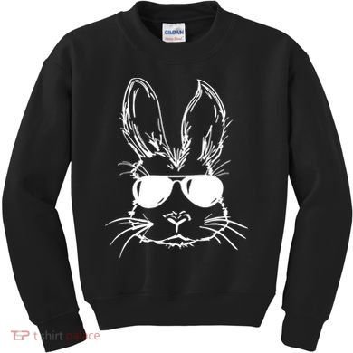 Cool Easter Bunny Sunglass Kids Sweatshirt