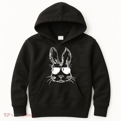 Cool Easter Bunny Sunglass Kids Hoodie