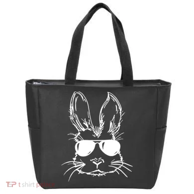 Cool Easter Bunny Sunglass Tote Bag