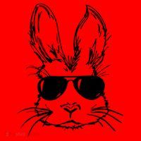 Cool Easter Bunny Sunglass Santa Hat thumb 1