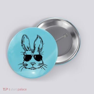 Cool Easter Bunny Sunglass Button
