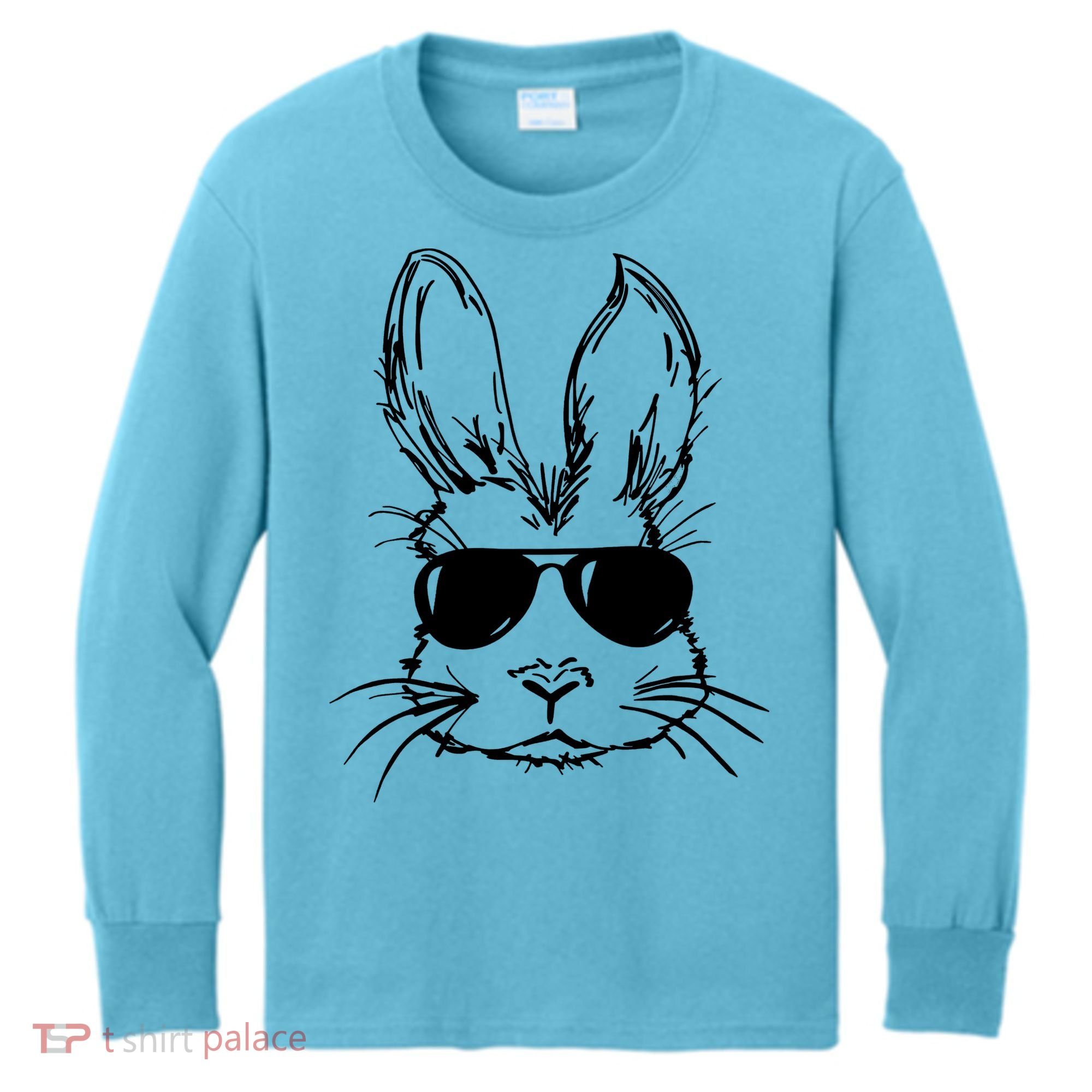 Cool Easter Bunny Sunglass Kids Long Sleeve Shirt