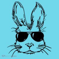 Cool Easter Bunny Sunglass Kids T-Shirt thumb 4