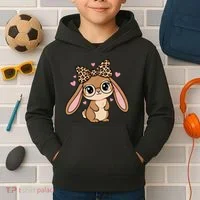 Cute Easter Bunny Kids Hoodie thumb 2
