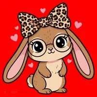 Cute Easter Bunny Santa Hat thumb 1