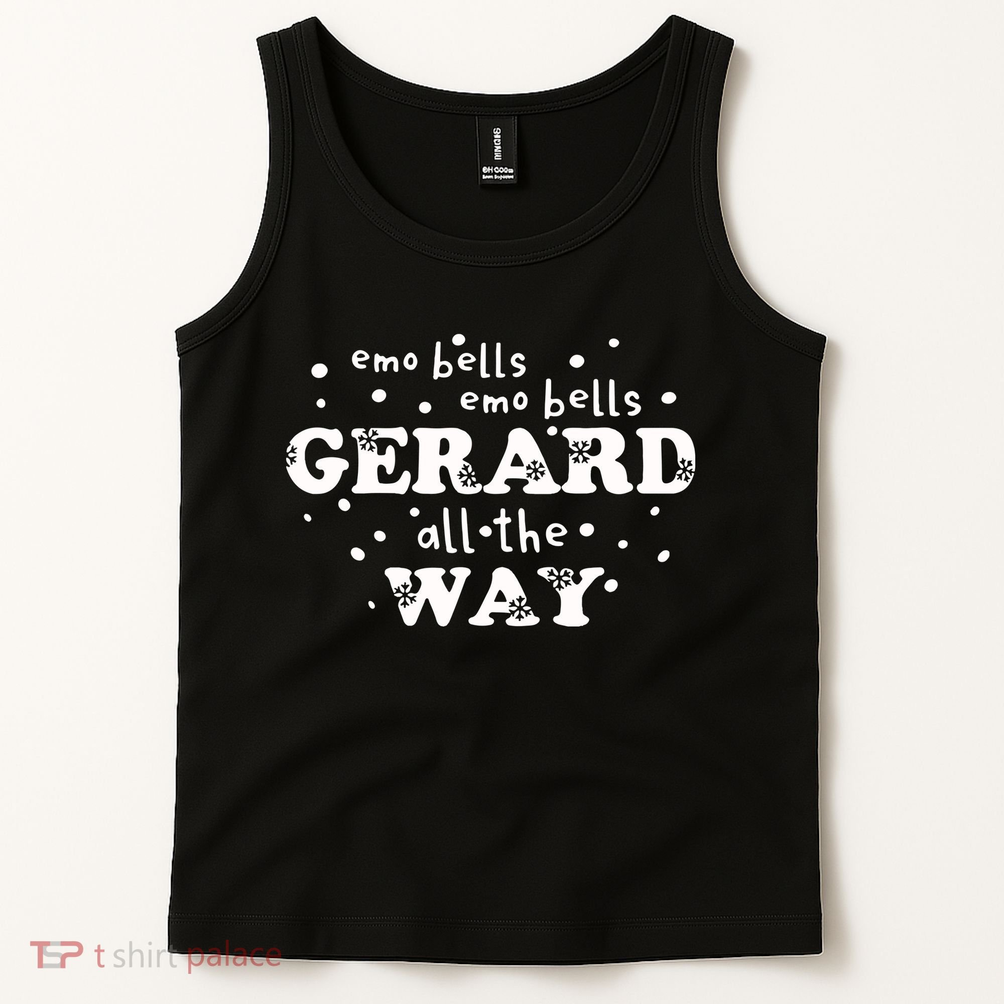 Christmas Emo Bells Emo Bells Gerard All The Way Tank Top