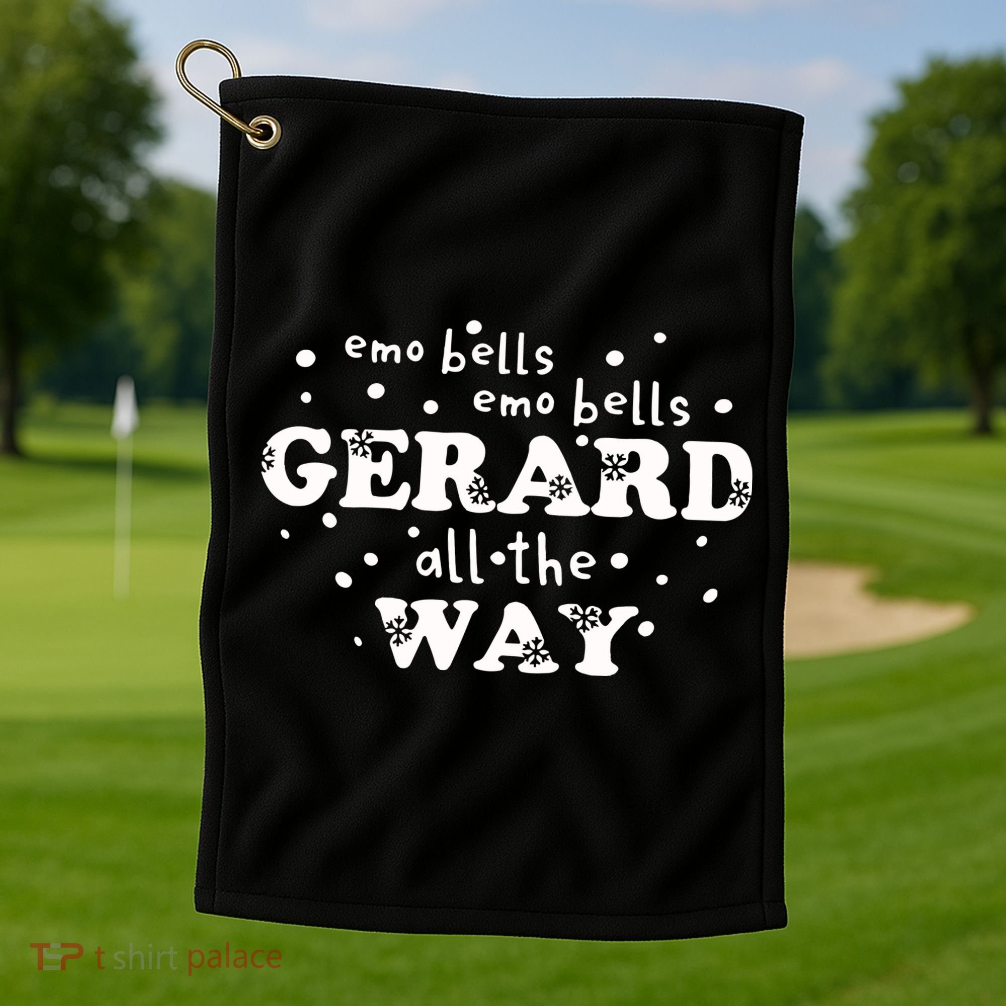 Christmas Emo Bells Emo Bells Gerard All The Way Golf Towel