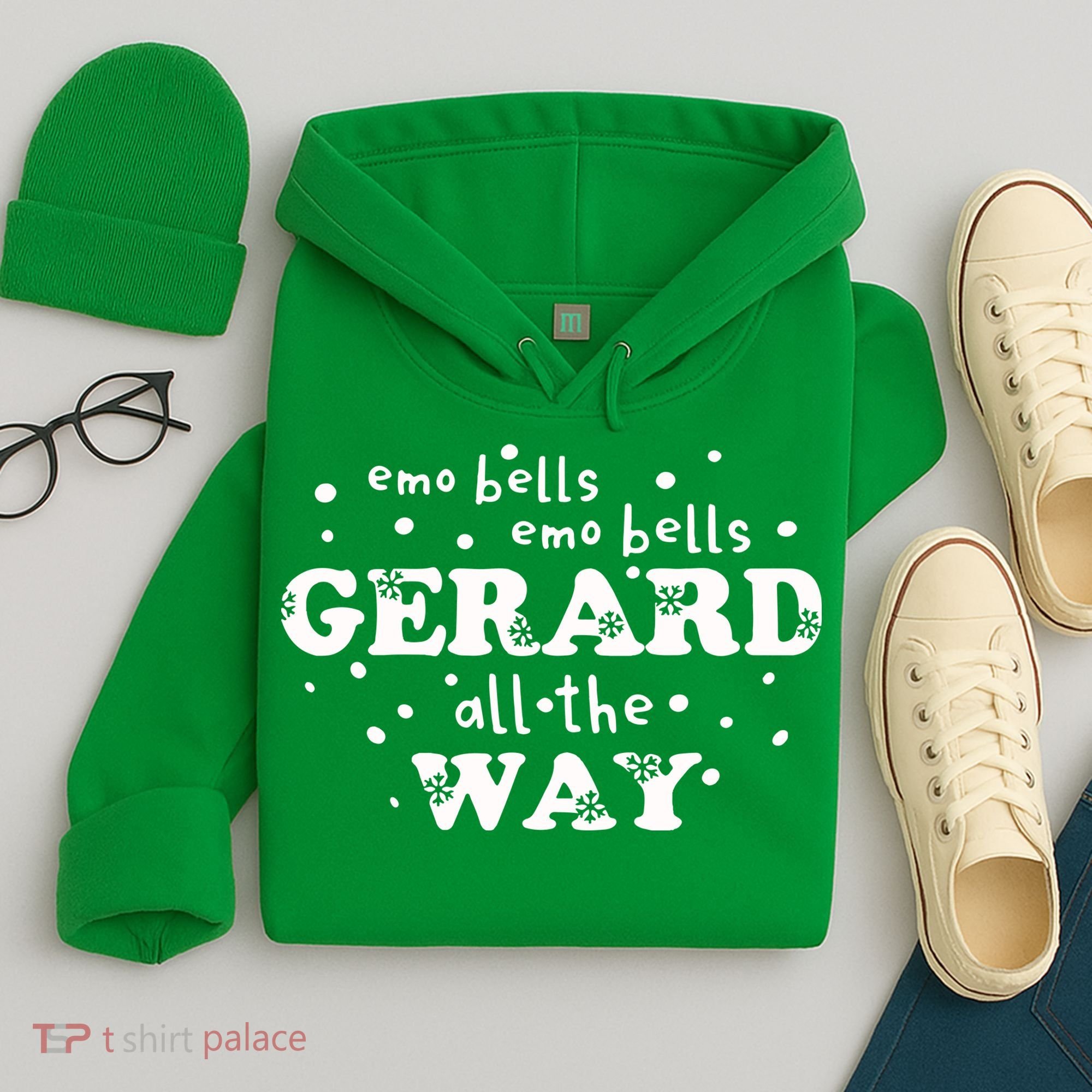 Christmas Emo Bells Emo Bells Gerard All The Way Hoodie