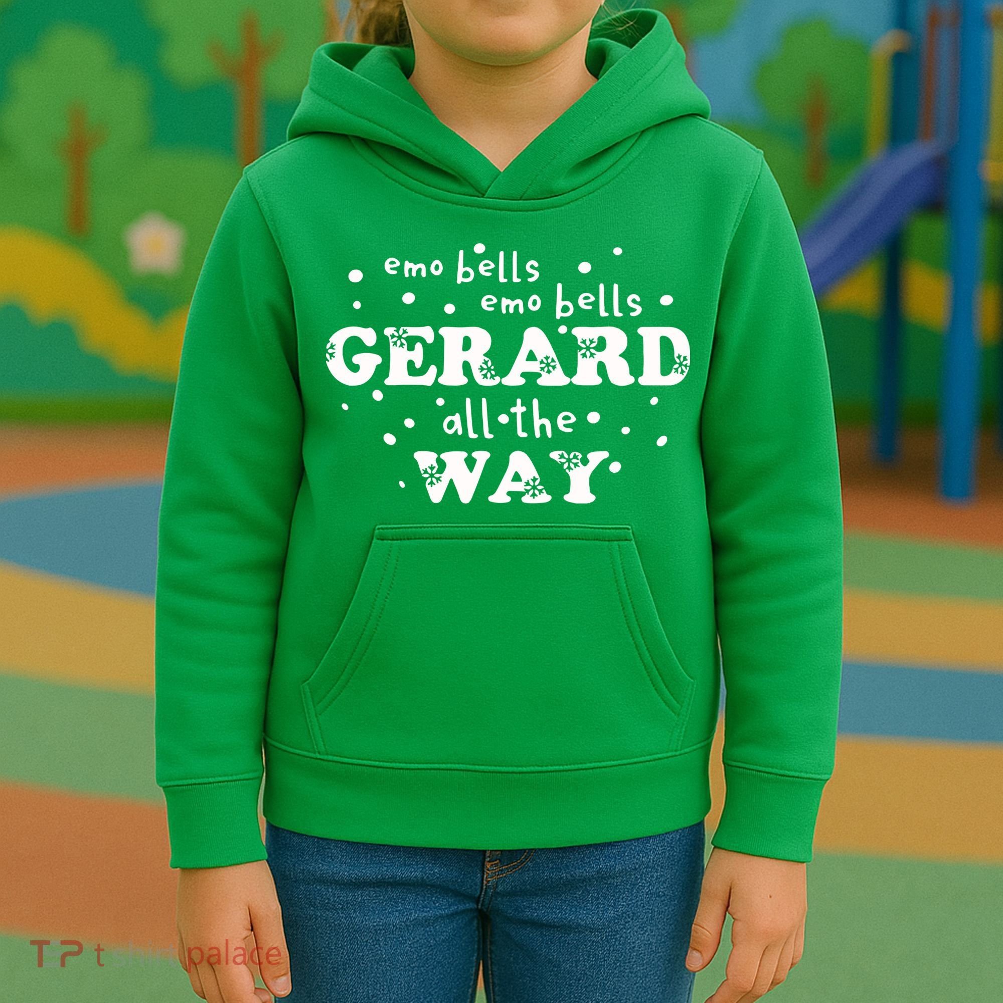 Christmas Emo Bells Emo Bells Gerard All The Way Kids Hoodie