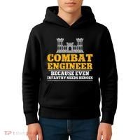 Combat Engineer Because Even Infantry Needs Heroes Kids Hoodie thumb 4
