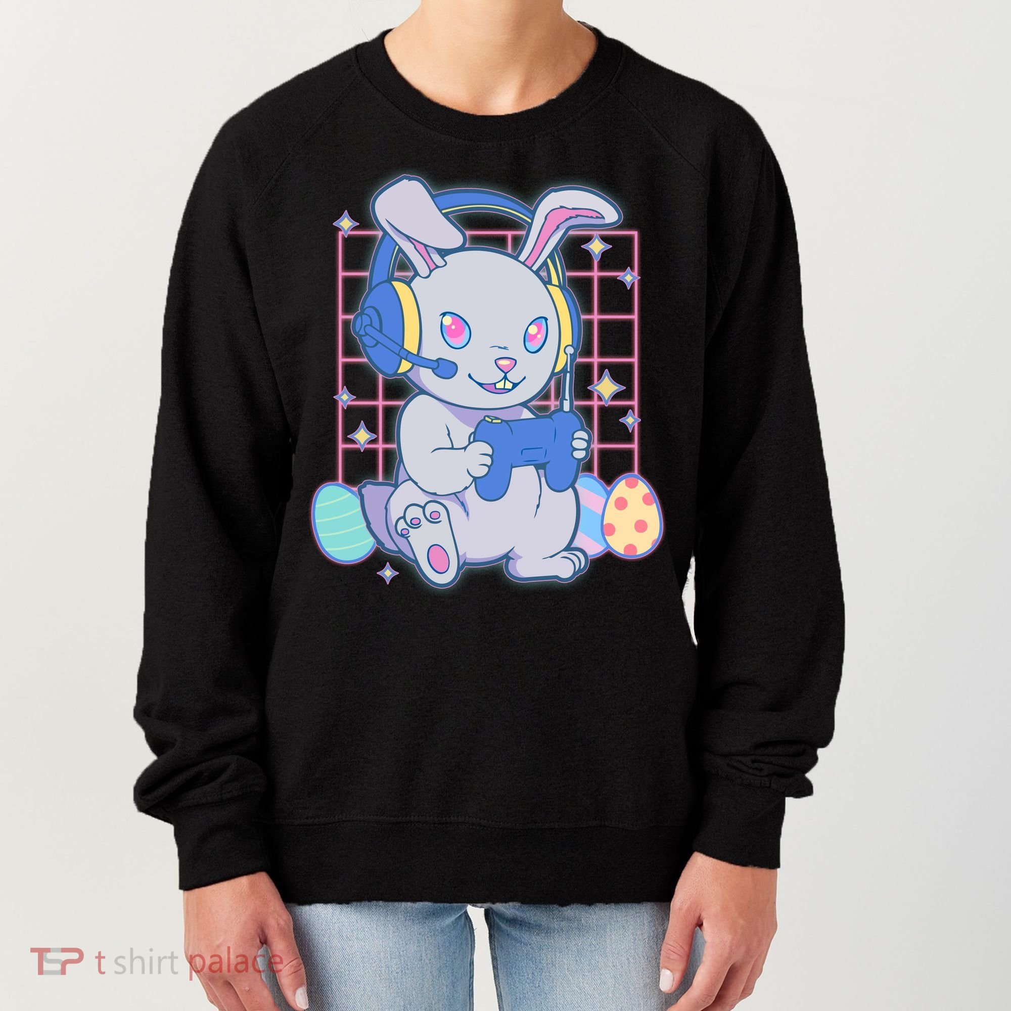 Cute Easter Bunny Rabbit Gamer Women's Sweatshirt