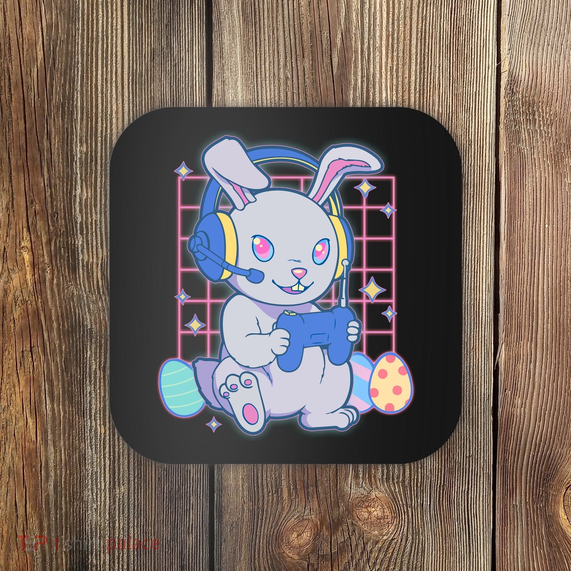 Cute Easter Bunny Rabbit Gamer Coaster