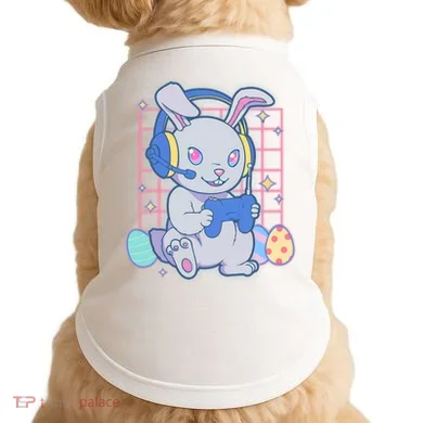 Cute Easter Bunny Rabbit Gamer Doggie Tank