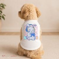 Cute Easter Bunny Rabbit Gamer Doggie Tank thumb 2