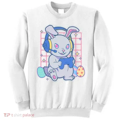 Cute Easter Bunny Rabbit Gamer Sweatshirt