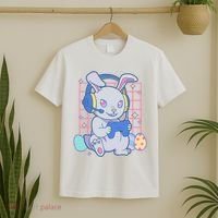 Cute Easter Bunny Rabbit Gamer T-Shirt thumb 2