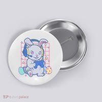Cute Easter Bunny Rabbit Gamer Button thumb 0