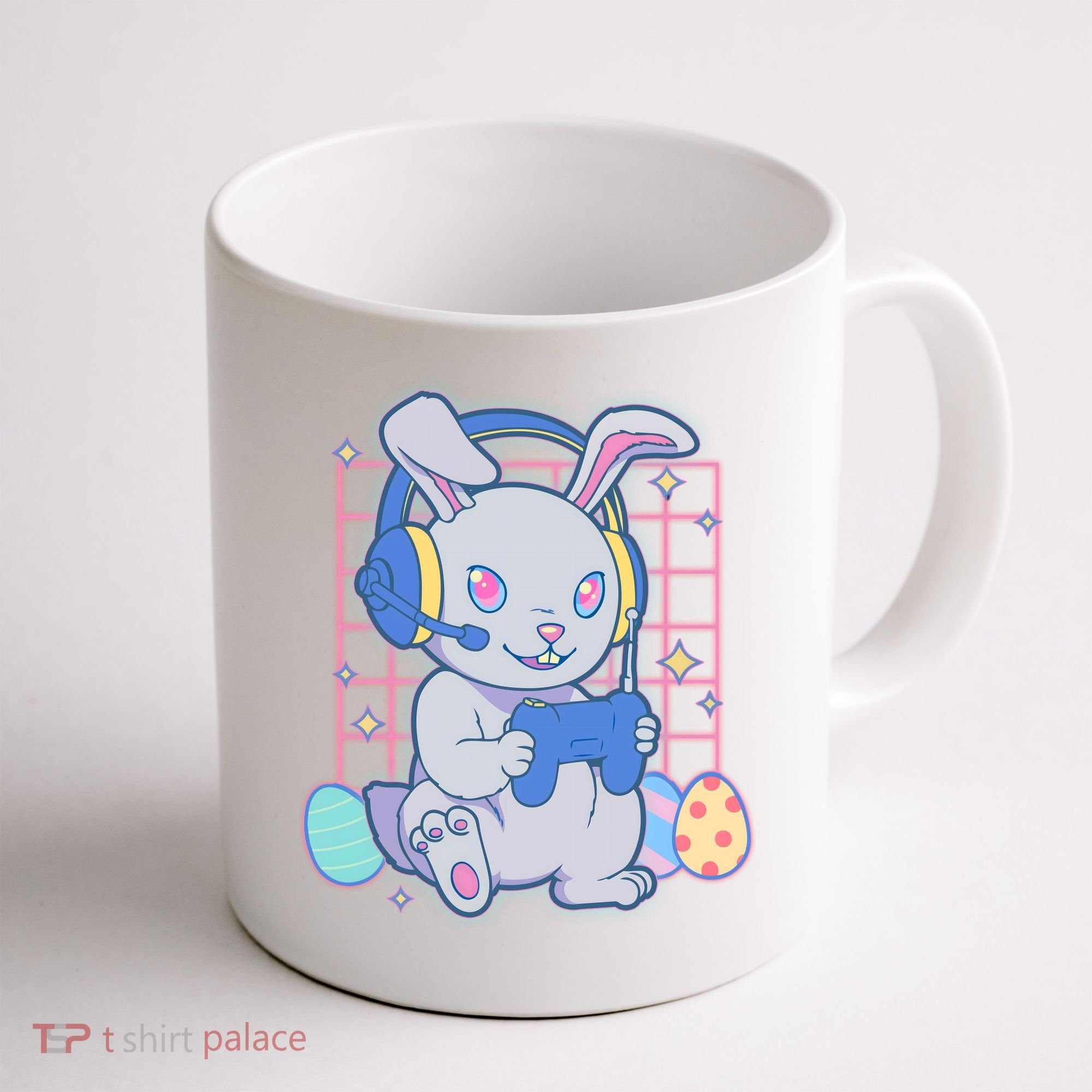 Cute Easter Bunny Rabbit Gamer Coffee Mug