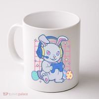 Cute Easter Bunny Rabbit Gamer Coffee Mug thumb 0