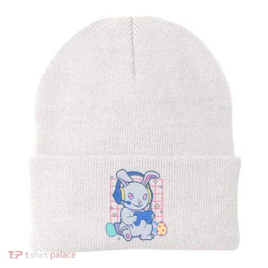 Cute Easter Bunny Rabbit Gamer Beanie