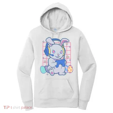 Cute Easter Bunny Rabbit Gamer Women's Hoodie