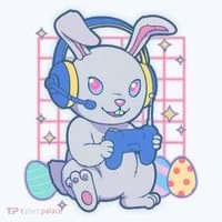 Cute Easter Bunny Rabbit Gamer Tumbler thumb 3