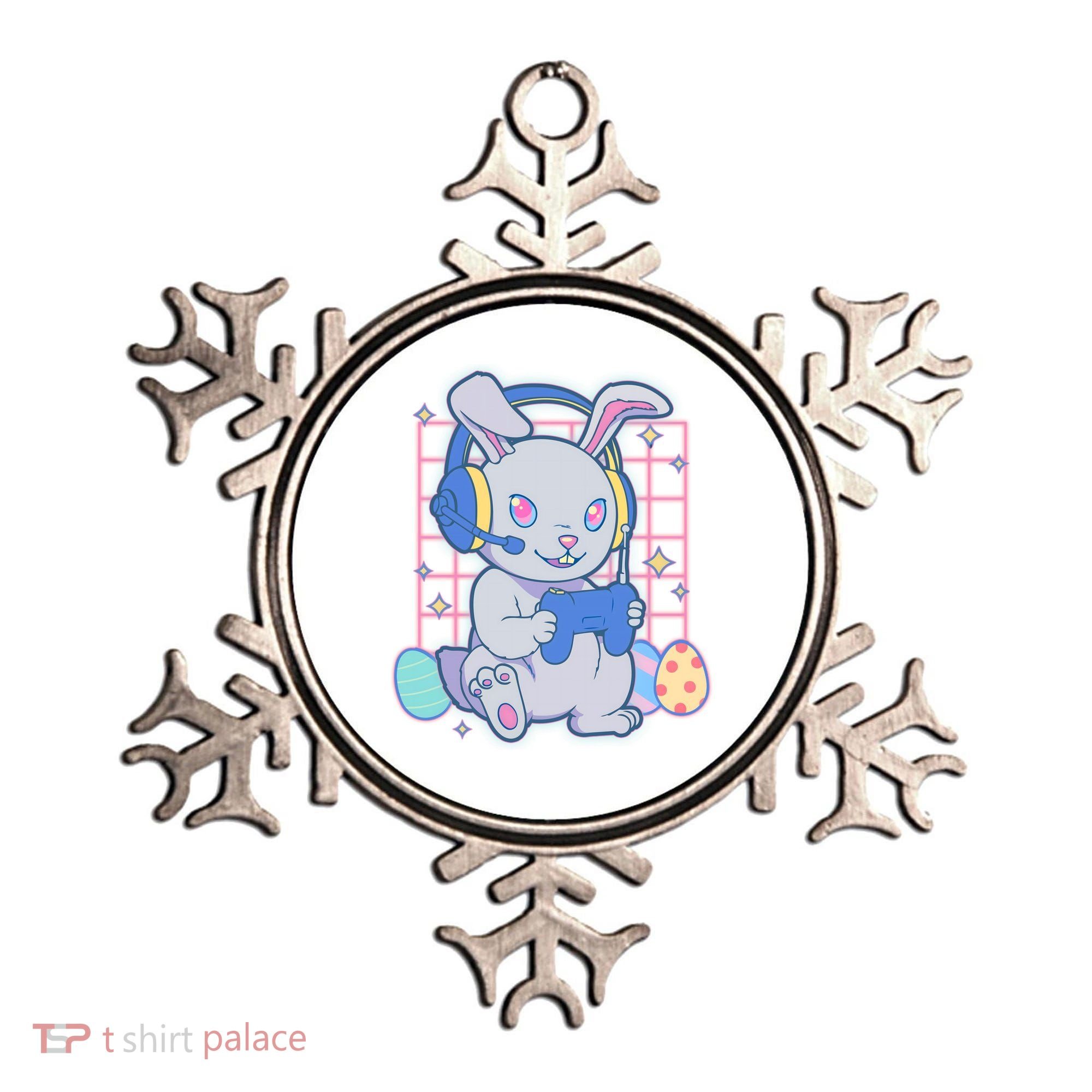 Cute Easter Bunny Rabbit Gamer Ornament